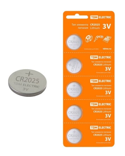 CR2025 Lithium 3V BP-5 TDM (SQ1702-0028). Элемент питания. TDM ЕLECTRIC в Стерлитамаке