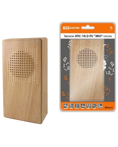 ЗПС-10/2-Пт ЭКО сосна, птичка, без кнопки, AC 230V (SQ1901-0026). Звонок проводной. TDM ЕLECTRIC в Стерлитамаке