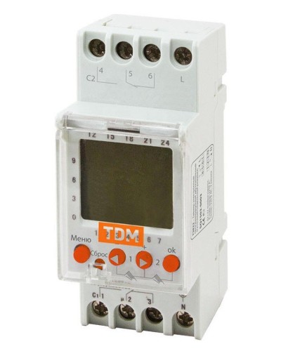 ТЭ822-2кан-1мин/7дн-44on/off-2х16А-DIN TDM (SQ1503-0003). Таймер электронный. TDM ЕLECTRIC в Стерлитамаке