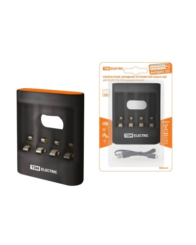 Зарядное устройство 36044 (3600mA 4слота АА/ААА 4 кан.USB) (SQ1702-0100). Зарядное устройство. TDM ЕLECTRIC в Стерлитамаке