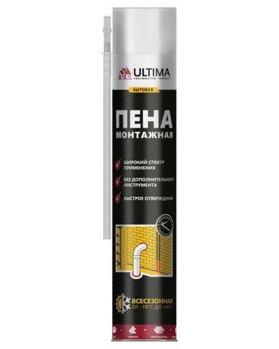 Пена монтажная бытовая ULTIMA, всесезонная, 700 мл: Пена монтажная в Стерлитамаке