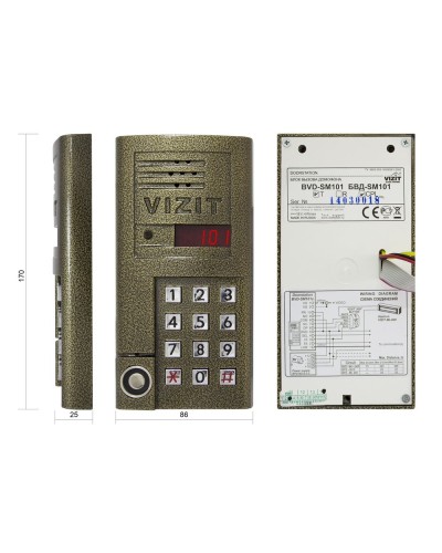 БВД-SM101TCPL. Вызывная панель цветная. VIZIT в Стерлитамаке