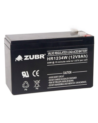 ZUBR HR 1234W (12V, 9Ah). Аккумулятор герметичный свинцово-кислотный. ZUBR в Стерлитамаке
