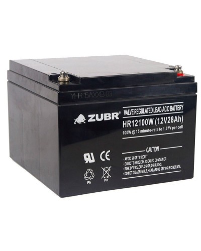 ZUBR HR 12100W (12V, 28Ah). Аккумулятор герметичный свинцово-кислотный. ZUBR в Стерлитамаке