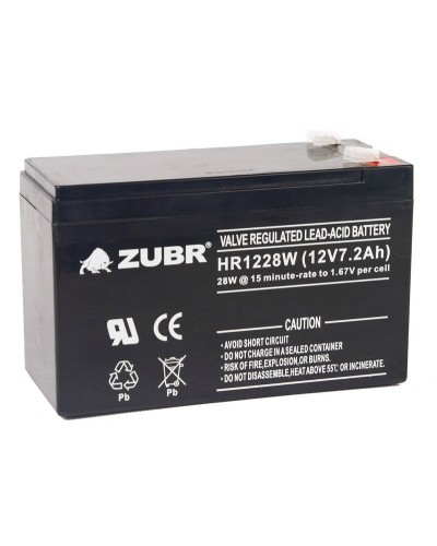 ZUBR HR 1228W (12V, 7,2Ah). Аккумулятор герметичный свинцово-кислотный. ZUBR в Стерлитамаке