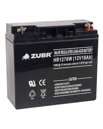 ZUBR HR 1276W (12V, 18Ah). Аккумулятор герметичный свинцово-кислотный. ZUBR в Стерлитамаке