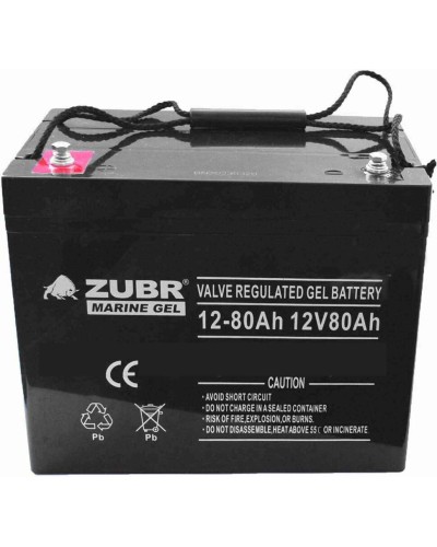 ZUBR MARINE GEL NPG 12-80 (12V, 80Ah). Аккумулятор герметичный свинцово-кислотный. ZUBR в Стерлитамаке