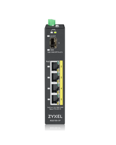RGS100-5P-ZZ0101F. Промышленный PoE+ коммутатор. ZYXEL в Стерлитамаке
