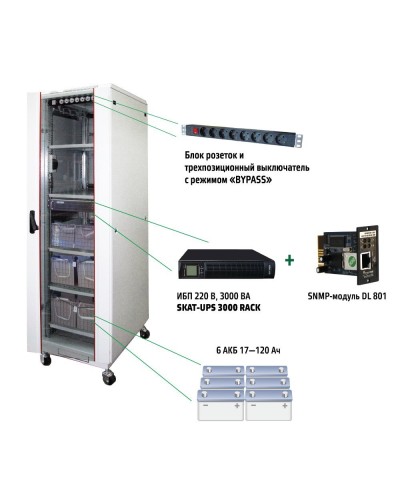 SKAT UPS 3000 SNMP (467). Комплекс бесперебойного питания. Бастион в Стерлитамаке