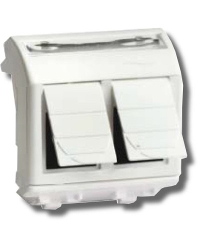 Розетка RJ-45 Brava 2 модуля белая (76656B): Розетка компьютерная с двумя разъёмами в Стерлитамаке