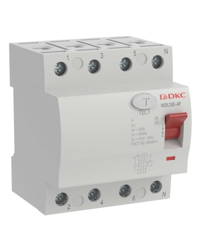 YON MAX MDL100 ВДТ, 4P, 30mA, 40A, АС (MDL100-4P2-40-AC). Автоматический выключатель дифференциальный (УЗО). ДКС в Стерлитамаке