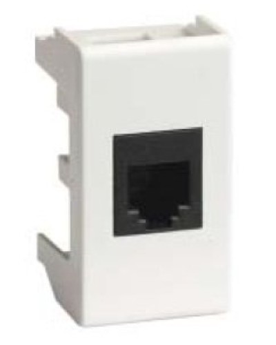 Розетка RJ-45 Viva 1 модуль белая (45048): Розетка компьютерная экранированная с одним разъёмом в Стерлитамаке
