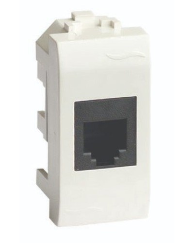 Розетка RJ-45 Brava 1 модуль слоновая кость (75654S): Розетка компьютерная с одним разъёмом в Стерлитамаке