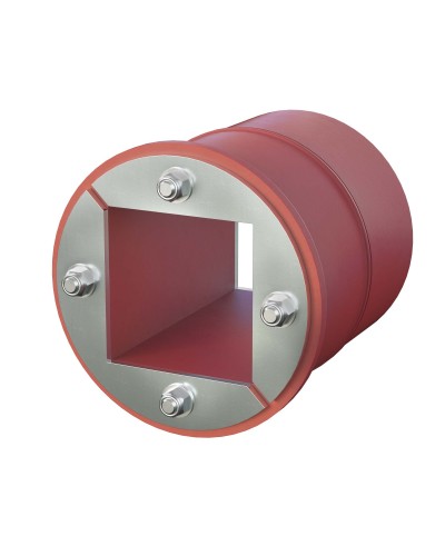Проходка круглая, нержавеющая, D70х70 мм с проемом 40х40 мм (DXF3121): Проходка круглая, нержавеющая, с проёмом в Стерлитамаке