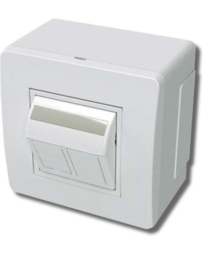 Коробка в сборе с 2 розетками RJ45, кат.5е, белая (10656): Коробка в сборе в Стерлитамаке