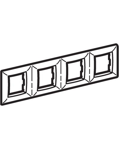 Рамка на 2+2+2+2 модуля (четырехместная), белая (75014W): Рамка четырехместная, Brava в Стерлитамаке