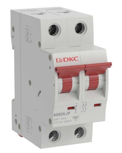 YON max MD63N 2P 6А 6кА C (MD63N-2PC6). Автоматический выключатель. ДКС в Стерлитамаке