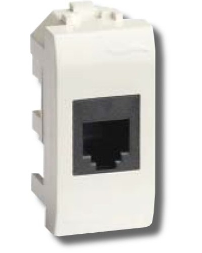 Розетка RJ-45 Brava 1 модуль белая (76654B): Розетка компьютерная с одним разъёмом в Стерлитамаке