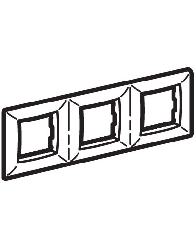 Рамка на 2+2+2 модуля (трехместная), белая (75013W): Рамка трехместная, Brava в Стерлитамаке