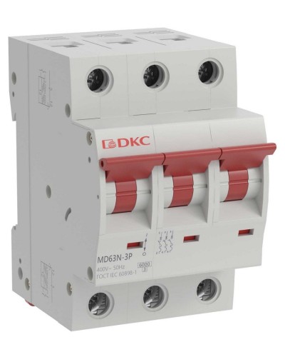 YON max MD63N 3P 6А 6кА C (MD63N-3PC6). Автоматический выключатель. ДКС в Стерлитамаке