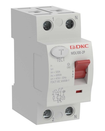 YON MAX MDL100 ВДТ, 2P, 30mA, 16A, АС (MDL100-2P2-16-AC). Автоматический выключатель дифференциальный (УЗО). ДКС в Стерлитамаке