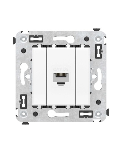 Розетка RJ-45 в стену, кат.5E, Avanti, одинарная, белое облако (4400663). Розетка компьютерная. ДКС в Стерлитамаке