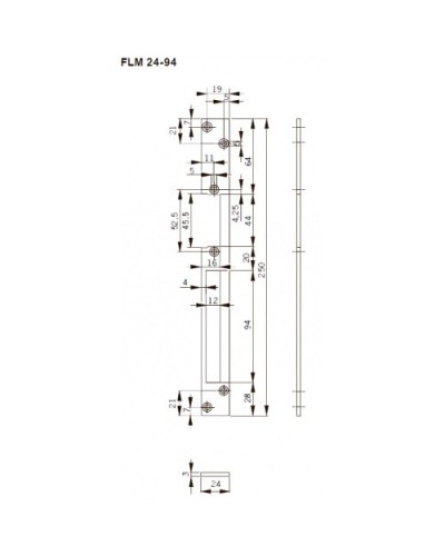 FLH24-94. Запорная планка длинная. dormakaba в Стерлитамаке