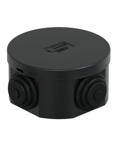 Коробка JBR065 D=65х35, 4 вых., IP44, черная (44004BL-1). Коробка монтажная. Экопласт в Стерлитамаке