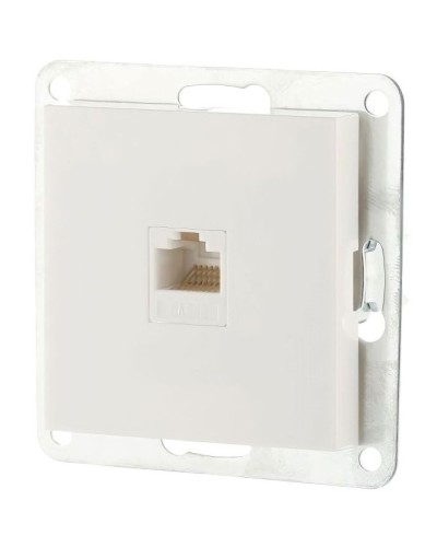 Розетка RJ-45 кат.5е с накладкой, белый LK80 (846104-1). Розетка компьютерная. Экопласт в Стерлитамаке
