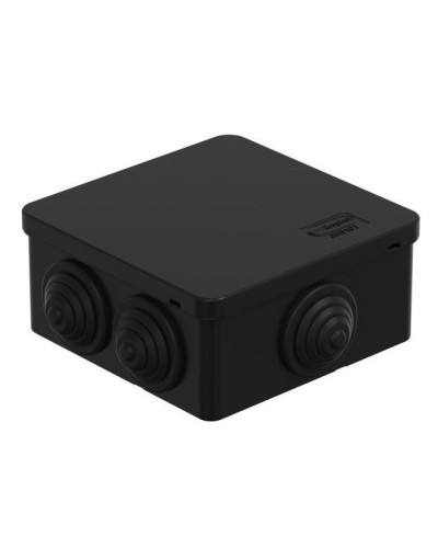 Коробка JBS101 100х100х55, 6 вых., IP55, черная (44037BL-1). Коробка монтажная. Экопласт в Стерлитамаке