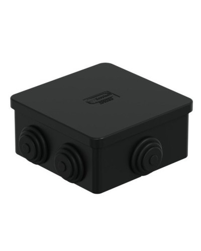Коробка JBS080 85х85х40, 6 вых, IP44, черная (44006BL-1). Коробка монтажная. Экопласт в Стерлитамаке