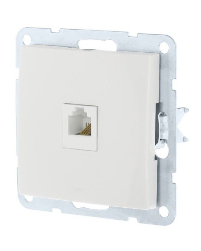 Розетка RJ-45 кат. 5е с накладкой, белый LK60 (866104-1). Розетка компьютерная. Экопласт в Стерлитамаке