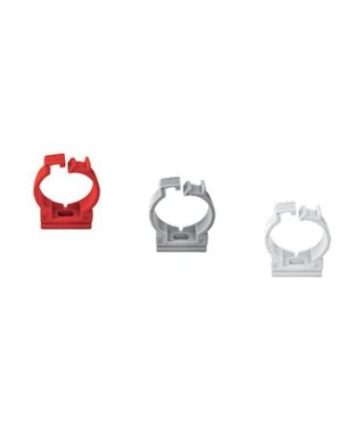 Ecoplast держатель с защелкой для труб D25, АБС, красный (50 шт) (49625-50). Держатель с защелкой для аспирационной системы. Экопласт в Стерлитамаке