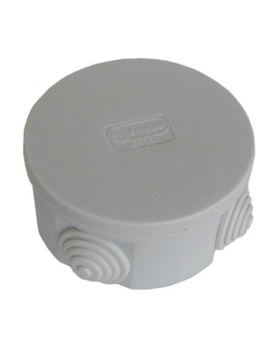 Коробка JBR080 D=80х40, 4 вых. IP44, серая (44005HF). Коробка монтажная, без галогена. Экопласт в Стерлитамаке