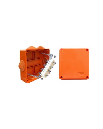 Коробка JBS100 100х100х55, 6 вых., 3P (1,5…10мм²) (43307HF): Коробка монтажная, огнестойкая, без галогена в Стерлитамаке