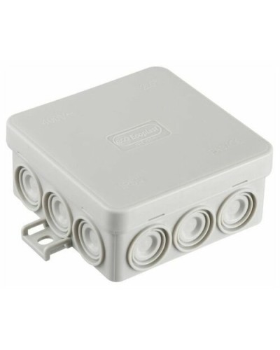 Коробка JBL085 85х85х38, 12 вых., 8P (0,15...2,5мм²) серая (43355HF-GR). Коробка монтажная, огнестойкая, без галогена. Экопласт в Стерлитамаке