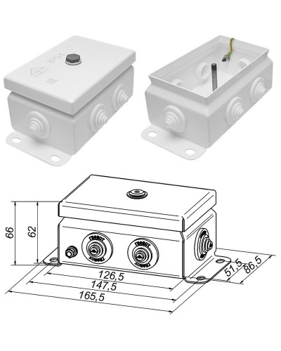 КМ IP55-0812 (без DIN рейки). Коробка монтажная электротехническая. Гефест в Стерлитамаке