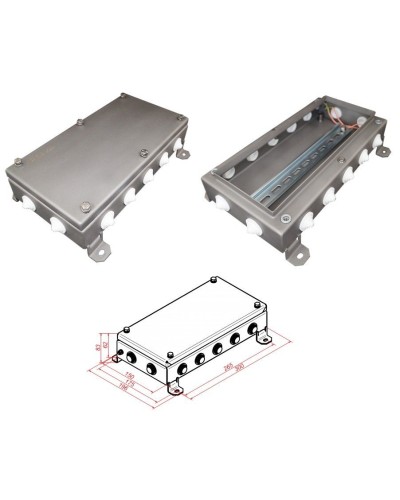 КМ IP55-1530, 14 вводов, нержавейка. Коробка монтажная электротехническая. Гефест в Стерлитамаке