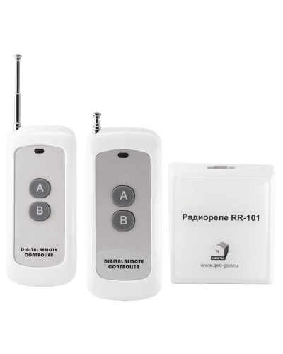 RR-101 + 2 пульта, 250-950 метров, двойное питание 12В и 220В. Комплект радиореле. ИПРо в Стерлитамаке