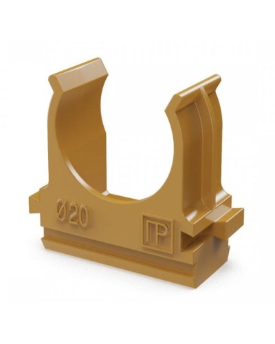 Крепёж-клипса для труб АБС-пластик бук D20 (100 шт) (PR13.0046). Крепление для труб ПВХ. Промрукав в Стерлитамаке