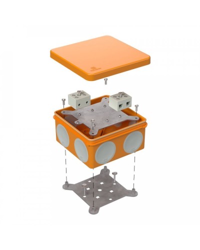 Коробка огнестойкая 60-0300-FR6.0-4 Е15-Е120 100х100х50. Коробка огнестойкая для открытой установки. Промрукав в Стерлитамаке