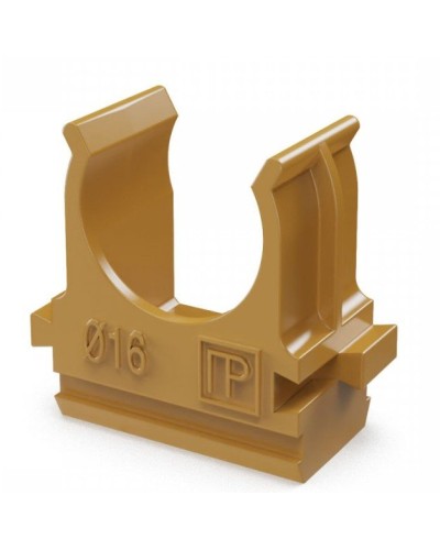 Крепёж-клипса для труб АБС-пластик бук D16 (100 шт) (PR13.0045). Крепление для труб ПВХ. Промрукав в Стерлитамаке