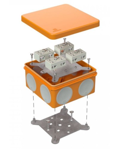 Коробка огнестойкая 100х100х50 (60-0300-FR6.0-4-8-Р Е15-Е60). Коробка огнестойкая для открытой установки. Промрукав в Стерлитамаке