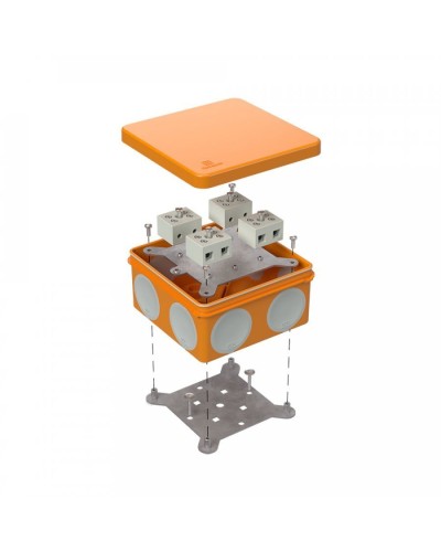 Коробка огнестойкая 100х100х50 (60-0300-FR10.0-8). Коробка огнестойкая для открытой установки. Промрукав в Стерлитамаке