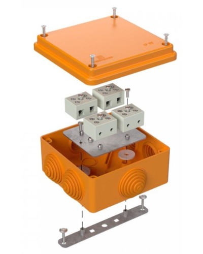 Коробка огнестойкая 100х100х50 для о/п (40-0300-FR2.5-8). Коробка огнестойкая для открытой установки. Промрукав в Стерлитамаке