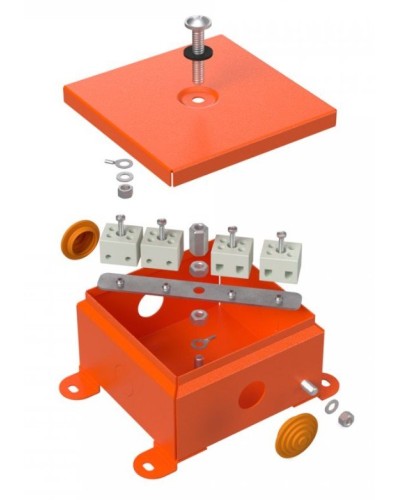 Коробка огнестойкая 110х110х65 (70-0360-FR6.0-8). Коробка огнестойкая для открытой установки. Промрукав в Стерлитамаке