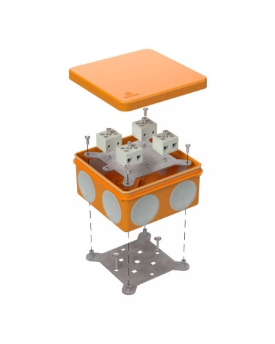 Коробка огнестойкая 100х100х50 (60-0300-FR2.5-8). Коробка огнестойкая для открытой установки. Промрукав в Стерлитамаке