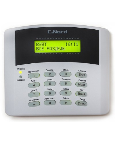 K16-LCD. Проводная клавиатура для контрольных панелей серии Норд, Hunter, Captain. Си-Норд в Стерлитамаке