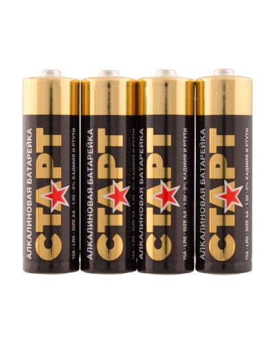 СТАРТ LR6-SH4-BOX (1,5 В, AA, LR6), упак. 4 шт.. Алкалиновые батарейки. СТАРТ в Стерлитамаке